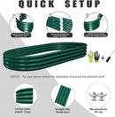 2 Pack 8x4x1FT Galvanized Raised Garden Bed Kit Oval Metal Ground Planter Box Outdoor Bottomless Planter Raised Beds for Vegetables Flowers Herbs Fruits, Green by CozyNest Decor