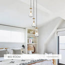 3-Light Raindrop Pendant Light Fixtures, Brass Glass Pendant Lighting, Teardrops Modern Hanging Light for Entryway Foyer Kitchen Island Dining Living Room Hallway by CozyNest Decor