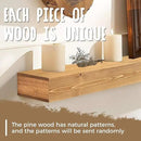 72x8x3 Fireplace Mantel - Handcrafted Hollow Rustic Solid Wood Wall Mounted Floating Shelf with Invisible Heavy Duty Wood Bracket (Natural Wood) by CozyNest Decor
