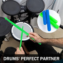 5A Nylon Drumsticks for Kids Adults: Light Durable Drum Sticks Blue Green with Anti-Slip Handles for Electronic Drums Exercise Percussion Accessories (2 Pairs) by TinyTreasures Baby Boutique