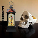 Halloween Snow Globe Lantern with 6 Hour Timer,Halloween Decorations Indoor for Home,Halloween Decor,USB or Battery Powered for Halloween Lanterns,Halloween Skeleton-A by CozyNest Decor