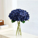 8Pcs Navy Blue Fake Flowers Silk Hydrangea Artificial Flowers Bouquets Faux Hydrangea Stems for Home Table Centerpieces Wedding Party Decoration by CozyNest Decor