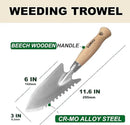 SUMIO 11.6" Weeding Trowel with Serrated Edge, Alloy Steel Digging Trowel Garden Shovel for Digging, Planting, and Loosening Soil by GreenHaven Gardens