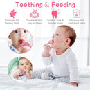 WAJIAYON Baby Fruit Feeder Pacifier - 12 Pack | 2 Infant Food Feeder Pacifier & 1 Baby Food Dispensing Spoon | Fresh Fruit Teethers for Babies | Silicone Feeder Babies,Infant Teething Feeders (Pink) by TinyTreasures Baby Boutique