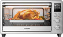 TOSHIBA ChefFry Air Fryer Toaster Oven Combo, 26.4 QT Large Capacity, 12-in-1 Countertop Toaster Oven, Stainless Steel by CozyNest Decor