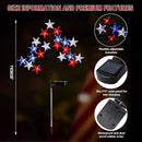 Solar 4th of July Stake Lights, Red White and Blue Lights Outdoor Decorations, Led Patriotic Lights Battery Operated for Memorial Day, July 4th, Veterans Day Outside Decor (2 Individual Pack) by GreenHaven Gardens