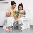 Potty Training Seat with Step Stool Ladder, SKYROKU Potty Training Toilet for Kids Boys Girls Toddlers - Comfortable Safe Potty Seat with Anti-Slip Pads Ladder Grey by TinyTreasures Baby Boutique