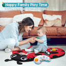 Jyusmile Baby Play Gym Mat, 8-in-1 Tummy Time Mat with 6 Toys, Washable Baby Activity Mat for Visual, Hearing, Sensory, Motor Development, Baby Essentials Gift for Newborn Infant 0-3-6-9-12 Months by TinyTreasures Baby Boutique