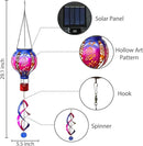 Hot Air Balloon Solar Lantern Butterfly Wind Spinners with Flickering Flame Light Hanging Solar Lantern Outdoor Waterproof Decorations for Outside Patio Garden Yard by GreenHaven Gardens