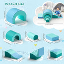 Lischwert Foam Climbing Blocks, Soft Climbing Toys for Toddlers, 5 Pieces Crawl and Climb Foam Playset with Foldable Block and Tunnel, Indoor Climber Activity Play Set for Kids Age 1+ by TinyTreasures Baby Boutique