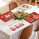 Gingerbread Christmas Placemats Set of 6 Gingerbread Candy Plastic Table Mats Hot Cocoa Place Mats Xmas Gnome Tree Washable Table Decoration for Indoor Outdoor Party Kitchen Dining by CozyNest Decor
