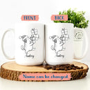 Customized Name Dog Accent Ceramic Mug Gift For Dog Lover Mom Dad, Personalized Dogs Animal White Coffee Mug 11 Oz 15 Oz, Awesome Puppy Travel Cup Gift For Birthday/Holiday/Anniversary, Dogs Cup by TinyTreasures Baby Boutique