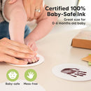 2-Pack Round Inkless Baby Hand and Footprint Kit - Mess Free Ink Pad for Newborn Keepsake, Dog Nose & Paw Print Kit, Clean Touch Ink Pad for Baby Hand & Footprints, Ideal New Mom Gifts (Auburn) by TinyTreasures Baby Boutique