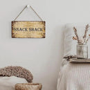 SENJIAN Rustic Snack Shack Wood Decor Sign, Retro Snack Shack Printed Wood Sign Wall Art, Hanging Door Sign, Decorative Wood Sign Home Decor 12" x 6" by CozyNest Decor
