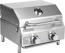 Bestfire Tabletop Gas Grill 2 Burners, 20,000 BTUs Stainless Steel Portable Propane Grill with Legs for Outdoor Patio Backyard Camping, Tailgating, and RV Trips by GreenHaven Gardens
