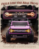 24V Ride on Toys for Big Kids, Licensed Ford Bronco Raptor 2 Seater Ride on Cars with Remote Control, Ride on Truck w/ 4-Wheeler Suspension, 3 Speeds, Led Lights, Bluetooth (24V, Pink) by TinyTreasures Baby Boutique