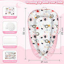 Baby Lounger - Baby Lounger for Newborn 0-24 Months, Breathable and Soft Cotton Cover Baby Nest, Portable Cozy Tummy Time Lounger for Home and Travel, Ideal Baby Essentials & Shower Gifts by TinyTreasures Baby Boutique
