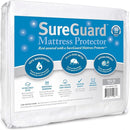 SureGuard Full Extra Long (XL) Mattress Protector - 100% Waterproof, Hypoallergenic - Premium Fitted Cotton Terry Cover White by TinyTreasures Baby Boutique