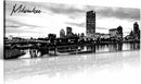 DJSYLIFE Milwaukee Skyline Wall Art Black and White Stretched Canvas Wall Art Prints for Bedroom or Office Decoration Ready to Hang 13.8" x 47.3" by CozyNest Decor