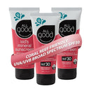 All Good Baby & Kids Sunscreen Lotion for Face & Body - UVA/UVB Broad Spectrum, SPF 30, Zinc Oxide, Coral Reef Friendly, Water Resistant - Zinc, Shea Butter, Coconut Oil, Aloe (3 oz)(3-pack) by TinyTreasures Baby Boutique