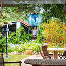 Blue Dolphin Hot Air Balloon Solar Lantern with Flame Flickering Light LED Glass Hanging Solar Lanterns Outdoor Waterproof Hot Air Balloon Decor for Patio Yard Garden Mother Day Gift for Women by GreenHaven Gardens