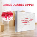 ZCHENBS® – Mattress Bags for Moving and Storage,Mattress Bag with Zippers,5 Mil Ultra-Thick Bed Bag,Waterproof,Anti-Tear,Heavy-Duty Mattress bag (Transaparent/Red, Twin/Twin XL-(1 Pack)) by TinyTreasures Baby Boutique