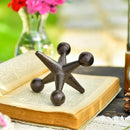 Sungmor Cast Iron Decorative Jack Statue, Home Office Accent Figurine, Antique Brown Jack Sculpture for Bookcase or Table Decoration, Creative Bookends, Paperweight, Door Stop by CozyNest Decor