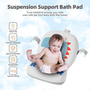 MoreFeel Collapsible Baby Bathtub for Newborn with Thermometer & 1 Hooded Towel & 1 Soft Floating Cushion,Portable Travel Bathtub with Drain Hole, Durable Foldable Baby Tubs for Infants to Toddler by TinyTreasures Baby Boutique