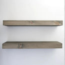 Modern Floating Shelves 3 Inches Thick for Wall, Wide Shelves for Kitchen, Living Room, Bedroom, and Bathroom, Natural Pine Wood, Rustic Wooden Shelf, (Set of 2) (Aged Barrel, 36Lx3Hx8D) by CozyNest Decor