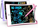 TEKFUN 10in 2 Pack LCD Writing Tablet Coloring Doodle Board Drawing Sketch Pad for Kids with Anti-Lost Stylus, Car Trip Educational Kids Toys Birthday for 3 4 5 6 7 Girls Toddlers by TinyTreasures Baby Boutique