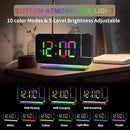 Projection Alarm Clock for Bedroom Ceiling,RGB Digital Clocks Radio with 10 Colors RGB Night Light,Loud Alarm Clock for Heavy Sleepers,USB C Charger Port,Snooze,12/24H,Auto Dimming by TinyTreasures Baby Boutique
