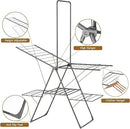 Bigzzia Clothes Drying Rack Foldable, 68.9Inch High Hanger Laundry Drying Rack with 4 Height-Adjustable Wings, Lightweight and Space Saving Clothes Airer for Apartments, Dorms, Camping by CozyNest Decor