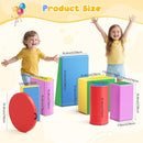 Lischwert Foam Climbing Blocks, Soft Climbing Toys for Toddlers, 9 Pieces Crawl and Climb Foam Playset with Cushion Pad, Indoor Climber Activity Play Set for Kids Age 1+(Colorful) by TinyTreasures Baby Boutique