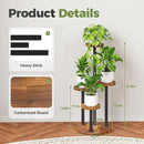 Bamworld 4 Tier Plant Stand Indoor Small Plant Shelf Outdoor Metal Tall Flower Holder Table Support Rack Garden Accessories for Plant Lovers(Brown) by GreenHaven Gardens