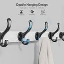 Tatub 29" Coat Rack Wall Mount with Shelf, Entryway Wall Hooks with Shelf, Coat Hangers for Bathroom, Living Room, Bedroom, Rustic White by CozyNest Decor