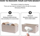 Large Storage Baskets for Shelves, Closet Organizers Bins for Clothes Blanket Towels, Baby Nursery, Toy Baskets Box, Woven Rope Baskets, 17 x 13 x 7.5”, 3 Packs Mixed Brown by CozyNest Decor