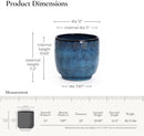 LuxenHome 12" Dia Large Ceramic Pots for Plants, Ocean Blue Glazed Planters for Outdoor Plants, Round Indoor Flower Pots with Drainage Hole and Rubber Plug for Home Garden Patio by CozyNest Decor