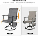 Grand patio Outdoor Swivel Dining Chairs 4-Piece Patio Dining Chairs Set Mesh Sling Patio High Back Swivel Rockers, Black & Grey Plaid by GreenHaven Gardens
