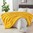 NEWCOSPLAY Faux Fur Throw Blanket Mustard Yellow Bubble Blanket Thick Warm Soft for Couch Sofa Bed 550GSM (Mustard Yellow, Throw(50"x60")) by CozyNest Decor