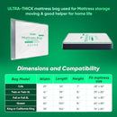 ZCHENBS® – Mattress Bags for Moving and Storage,Mattress Bag with Zippers,5 Mil Ultra-Thick Bed Bag,Waterproof,Anti-Tear,Heavy-Duty Mattress bag (Tansparent/Green, King/California King-(2 Pack)) by TinyTreasures Baby Boutique