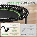 BCAN 40"/48" Mini Rebounder Trampoline for Adults with Bar, 450/550LBS Fitness Trampoline with Bungees, Adjustable Handle, Stable & Quiet, Indoor Outdoor, Whole-Body Workout & Relaxation at Home by TinyTreasures Baby Boutique