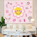 Lunerfex Y2K Tapestry Pink Sun Wall Tapestry, Cute Tapestries for Bedroom Funny Tapestries Wall Hanging for Bedroom Living Room Decor Pink-7 44"x60" by CozyNest Decor