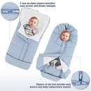 Yoofoss Stroller Cover for Winter, Toddler Stroller Footmuff Universal for Most Stroller, Water Resistant Warm Coral Baby Stroller Bunting Sleeping Bag Blue by TinyTreasures Baby Boutique