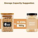 Glass Food Storage Jars Square 6oz, 16 Pack Glass Jars With Bamboo Lids, Kitchen Storage Containers For Spice, Candy, Cookie, Storage For Pantry Organizers by CozyNest Decor