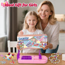 Friendship Bracelet Making Kit, Arts and Crafts Loom Bracelet Maker for Kids, Jewelry String Making supplies with 3 Thread Styles & 6 Bead Types, Christmas Birthday Gifts for Girls Ages 6 7 8 9 10+ by TinyTreasures Baby Boutique