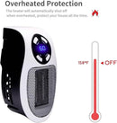 450W Programmable Space Heater, Remote Wall Outlet Electric Space Heater as Seen on TV with Adjustable Thermostat and Timer and Led Display, Compact for Office Dorm Room, 2 Pack by CozyNest Decor