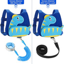 Accmor Toddler Harness with Leash, Cute Dinosaur Kids Harness + Anti Lost Wrist Link, Mini Child Harness Leash Wristband Strap Belt Protector for Baby Boys Girls to Outdoor Travel (Blue) by TinyTreasures Baby Boutique
