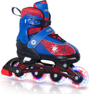 Nattork Kids Adjustable Inline Skates with PU Flash Wheels, Fun Roller Skates for Ages 4-12, Indoor/Outdoor Birthday Gift for Son and Grandson by TinyTreasures Baby Boutique