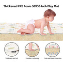 Baby Play Mat, 50 x 50 Inch Play Mat Perfect for Use Baby Playpen, Foldable Baby Foam Playmat for Floor, Portable Waterproof Activity PlayMats for Babies, Infants and Toddlers by TinyTreasures Baby Boutique