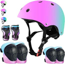 Kids Bike Helmet Set Adjustable for Children, Boys, Girls and Teenagers Aged 3-8 Years Includes Elbow, Knee, Wrist Guards Children's Helmet Protection Set for Bikes SkateboardsRollerskates by TinyTreasures Baby Boutique